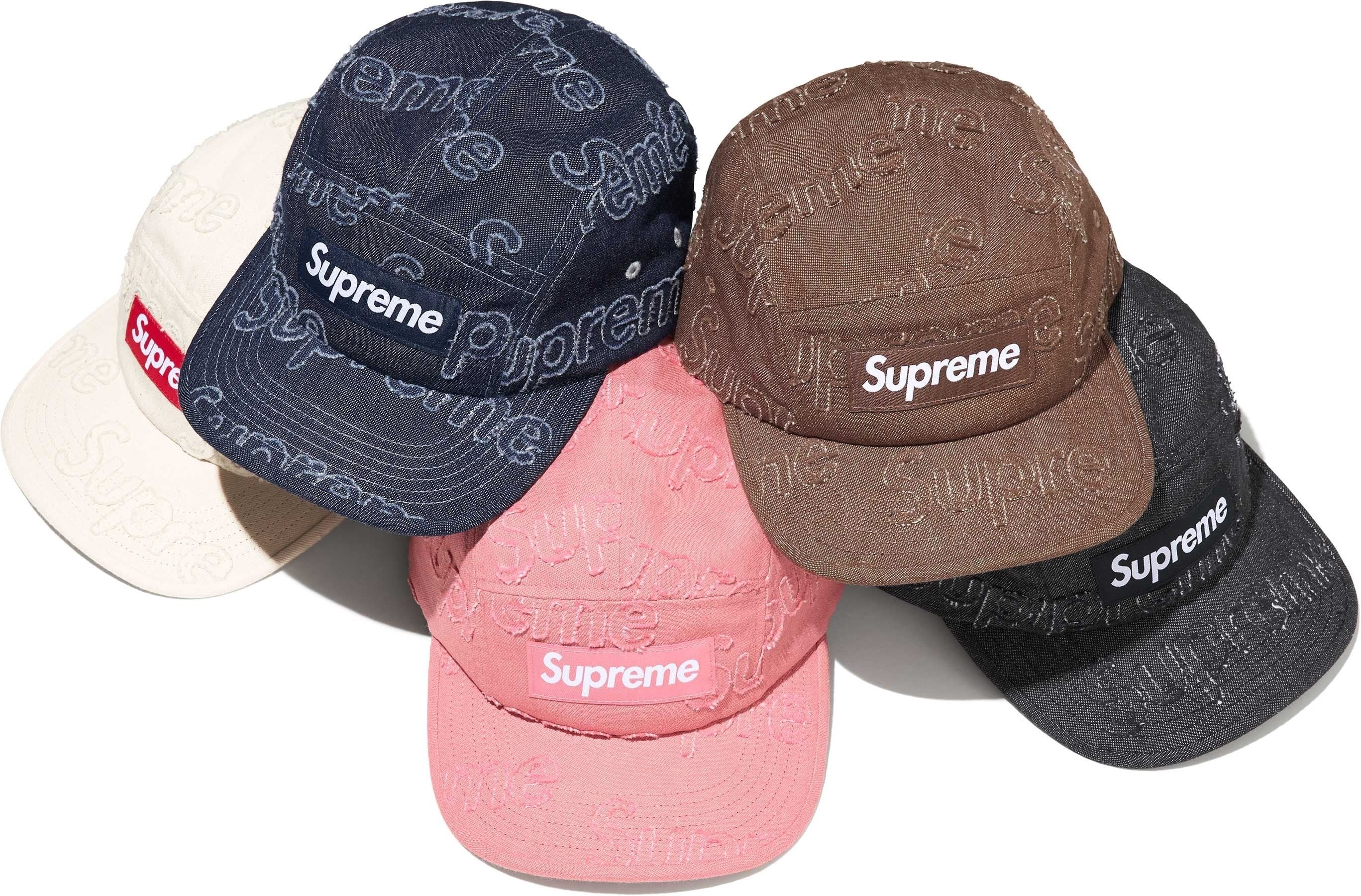 Lasered Denim Camp Cap